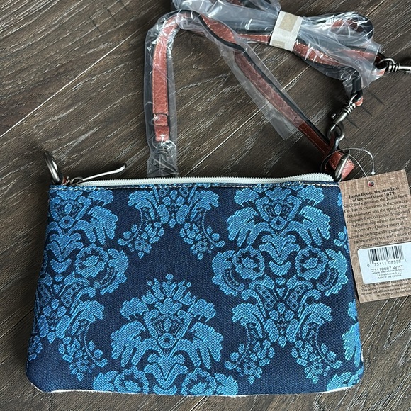 Justin Hair On Hide Thunderbird Embroidered slim shoulder bag,crossbody,Western - Picture 3 of 8